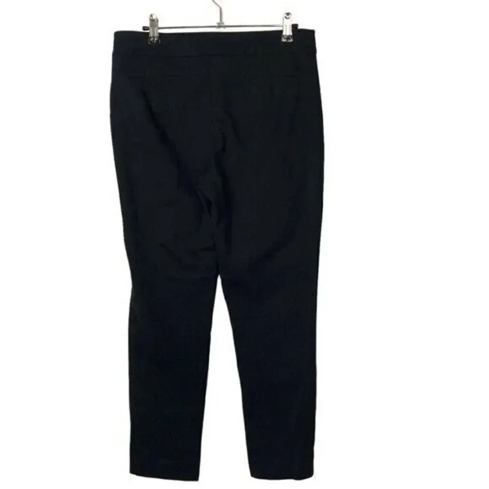 Lafayette 148 Navy Blue Pull On Straight Leg Crepe Pants 12